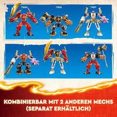 LEGO NINJAGO Kai's Fire Mech Action Figur Legetøj til børn med tilpasselig rød Mech Figur Ninja Sæt 4 figurer inklusive Kai og Zane Gave til 7-årige drenge og piger 71808 Byggesæt Beuche den LEGO-Store