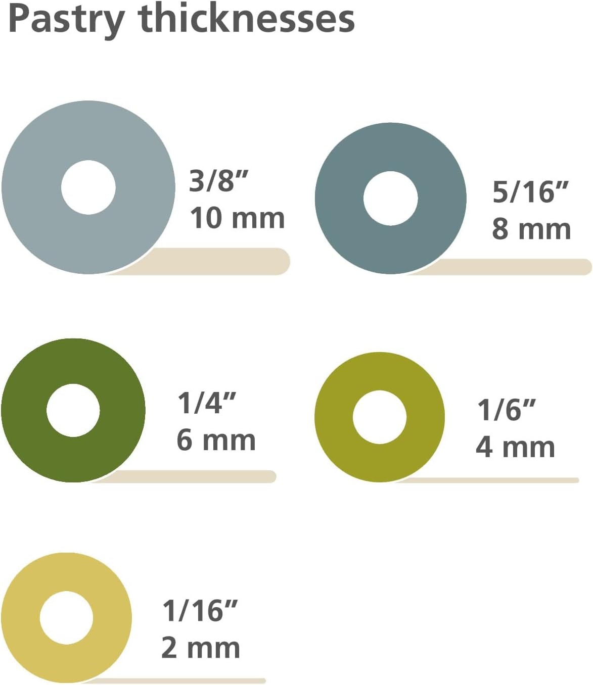 Joseph Joseph Duo Nudelholz med Einstellbare Teigdicke, Back- og Teigroller, Buchenholz, Mehrfarbig, Opal