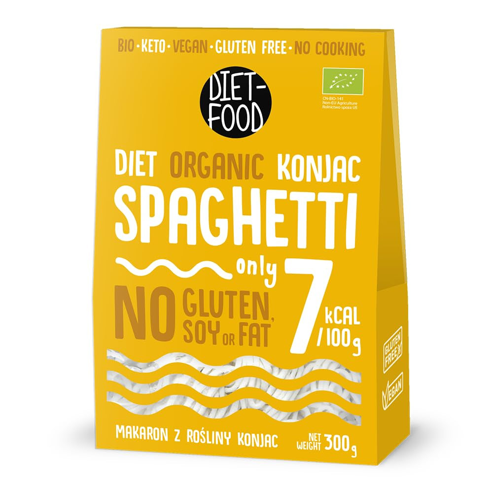 DIET-MAD Økologisk Shirataki Konjac Instant Rice, Low Carb, Low Calorie, Vegan, Fedtfri, Sojafri, Glutenfri, Keto-venlig, Slankende, 300 gram