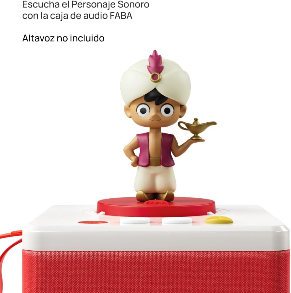 Personaj sonor - Aladdin și minunata lampă - povești și povești sonore - jucărie, conținut educativ, în limba spaniolă, pentru fete și băieți cu vârsta între 4-6+ ani Jucarii Bebe Naty Shop