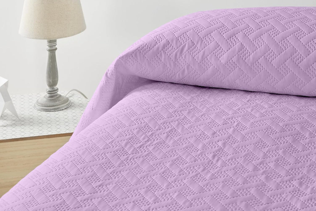LISO - Cuvertură de pat pentru 105 Cm - Cuvertură de pat Bouti Bed - Primăvară și vară - 200X260 Cm - Roz Paturi si Cuverturi Besuche den Degrees home-Store Violet Pat 135 Cm