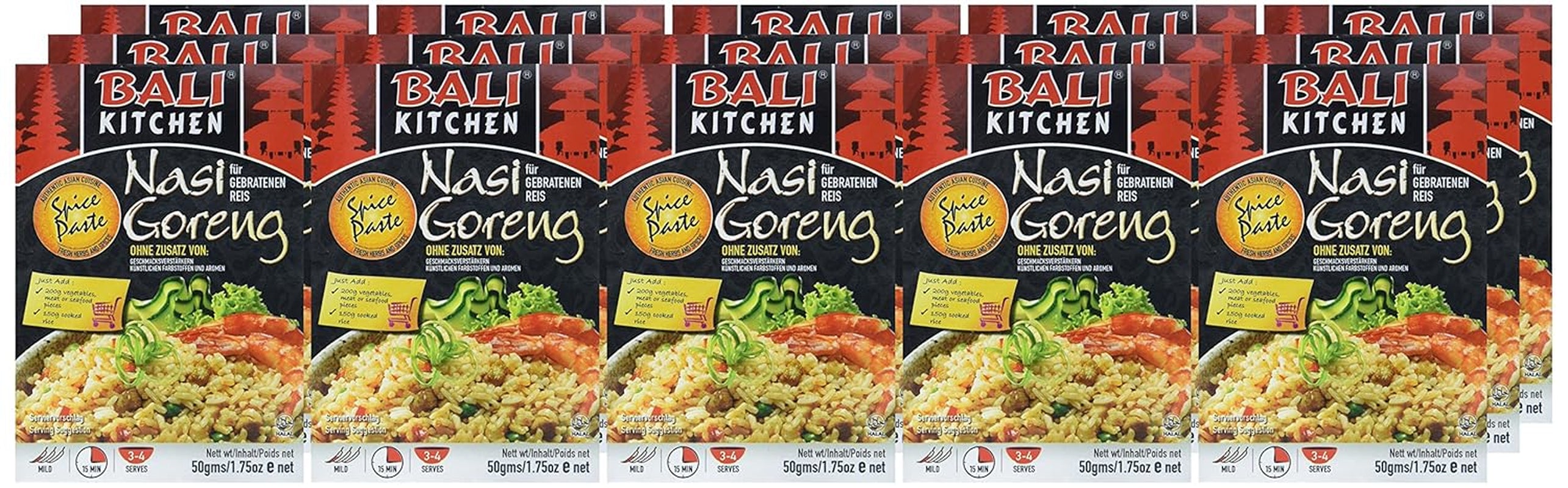 Nasi Goreng, pakke med 15 (15 x 50 g pakke)