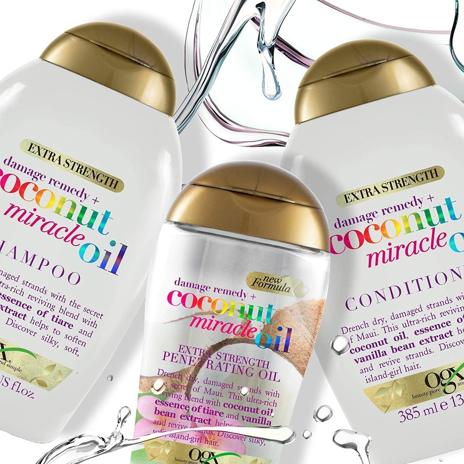 OGX Coconut Miracle Oil Conditioner, Fugtgivende balsam til hårpleje med kokosolie, 385 ml OGX Hair Care
