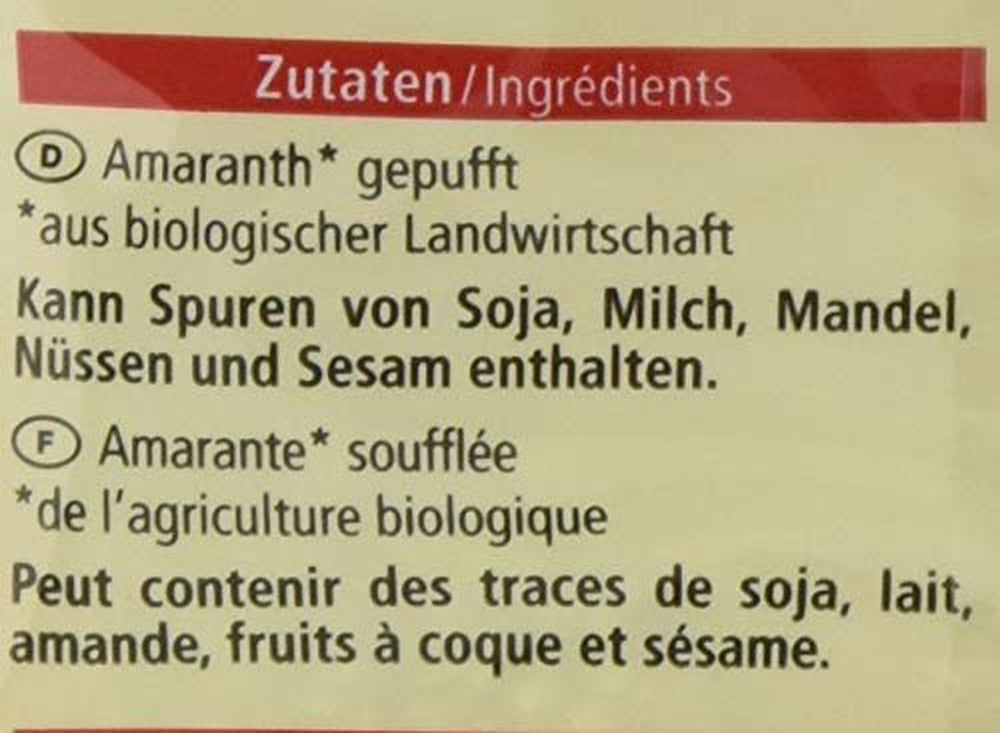 Økologisk ekspanderet amarant, 125g