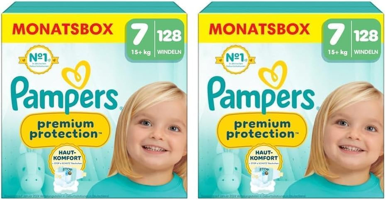 Pampers Premium Protection Størrelse 6, 144 bleer, 13 kg-18 kg, vores #1 hud- og lækagebeskyttelse