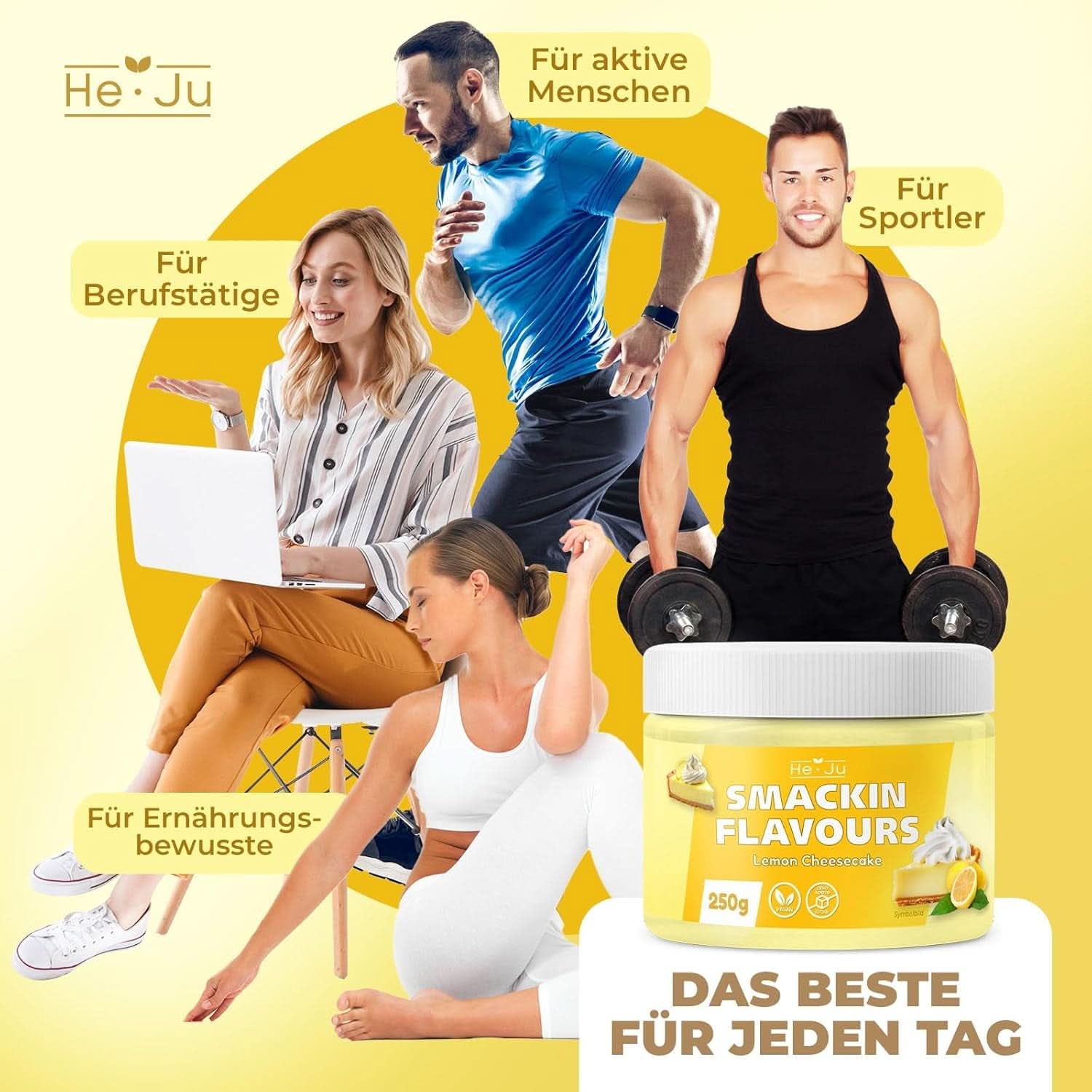 He-Ju Lemon Cheesecake-smagspulver, 250 gram Aromas Naty Shop