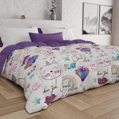 PETTI Artigiani Italiani - Vinterdyne, vinterdyne, dobbeltsidet, monofarvet og digitalt tryk, 100% hypoallergen mikrofiber, lavet i Italien Quilts og dyner Naty Shop