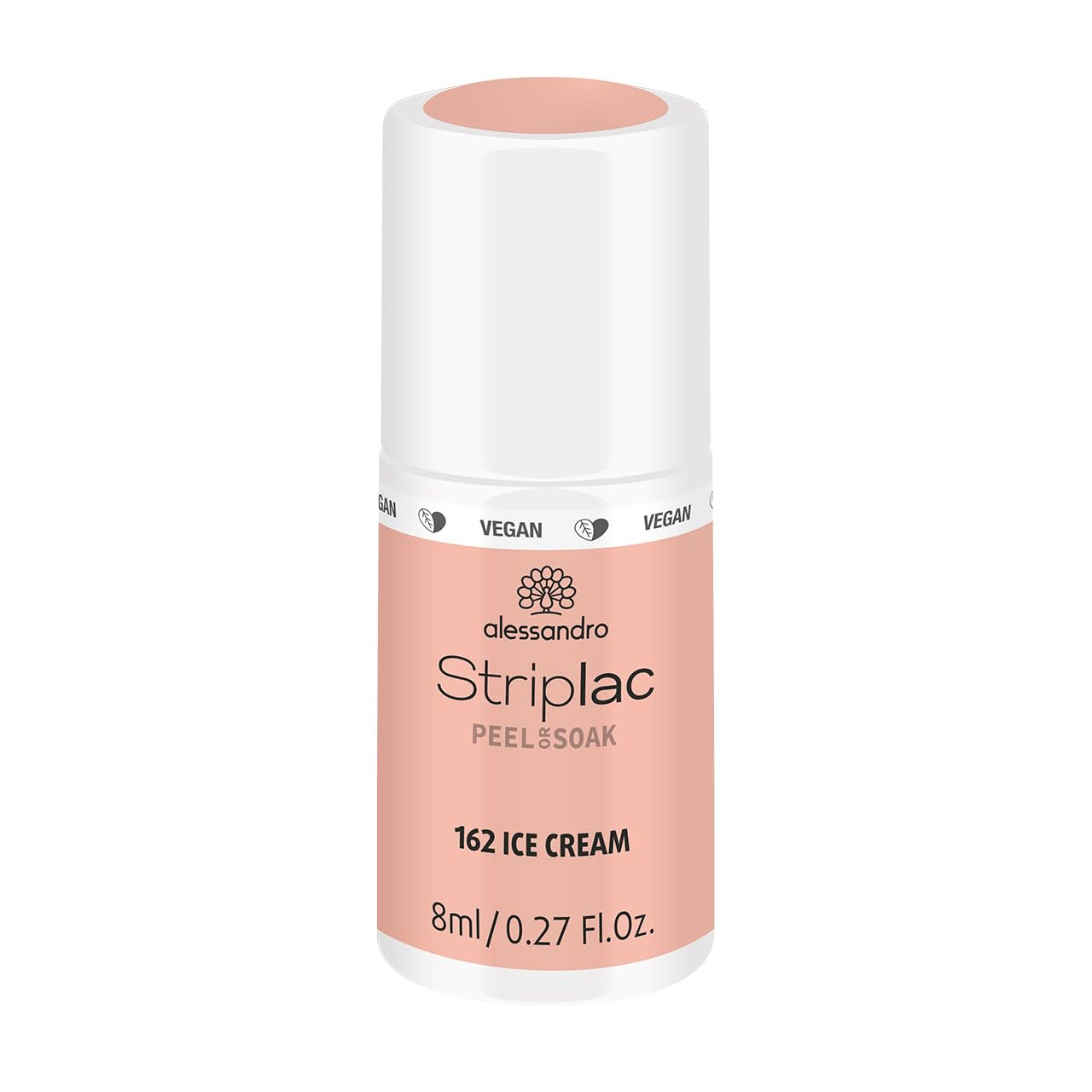 UV-neglelak alessandro Striplac Coral Sunshine – Delikat og langtidsholdbar – Nem fjernelse takket være fjernelsesteknologien – Vegansk og grusomhedsfri – 8 ml