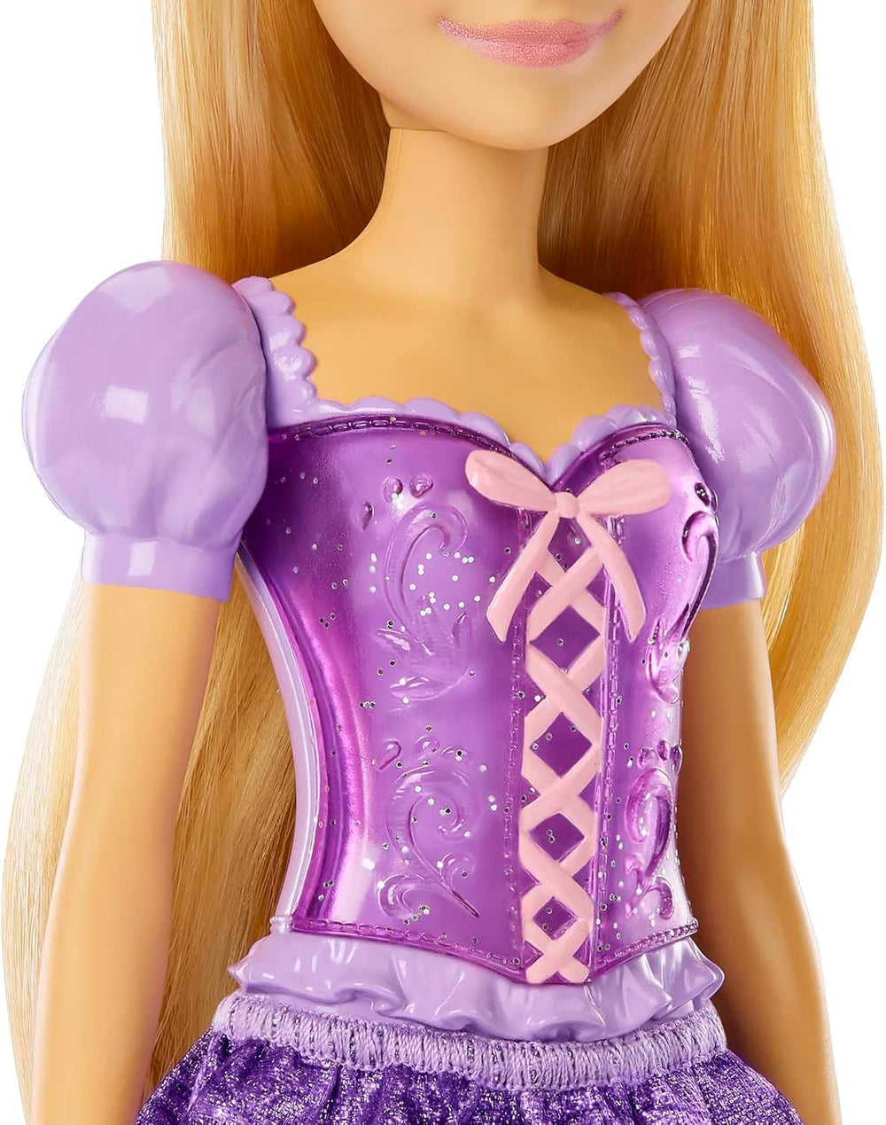 Mattel Disney Princess Rapunzel dukke, Langt styling hår, Mobil, Aftagelige sko og diadem, Disney gaver, Legetøj fra 3 år, HLW03 Naty Shop Dolls