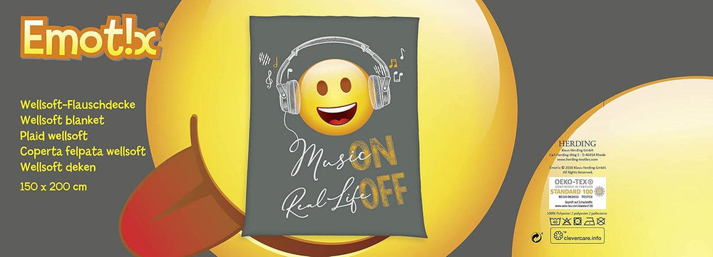 Herding Emot!X Wellsoft fluffy tæppe, 150 X 200 cm, polyester Senge og tæpper Besuche den Herding-Store