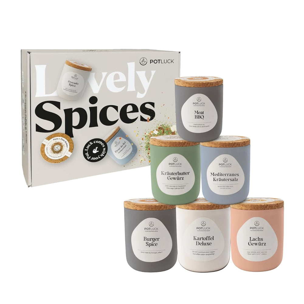 Potluck | Feta Gewürz | Gewürzmischung im Keramiktopf | 50 g | Mit natürliche indholdsstoffer