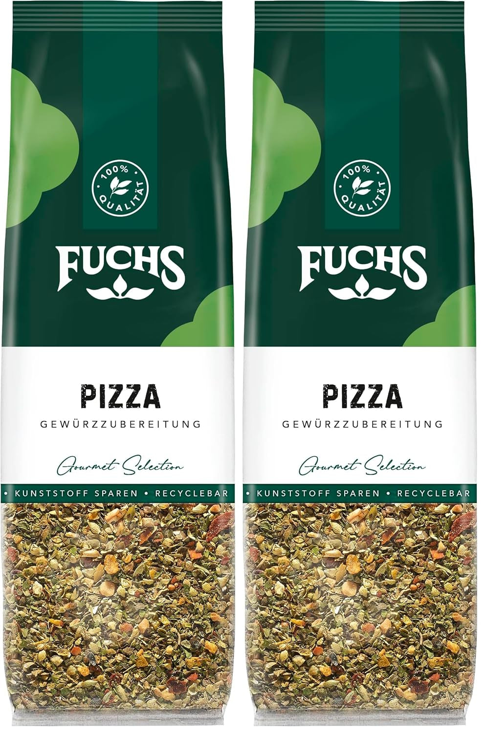 Fuchs Gewürze - Pizza Gewürzzubereitung i genanvendelig Nachfüllbeutel, Gewürzmischung mit Italianen Kräutern, ideel til Bruschetta - 30 g