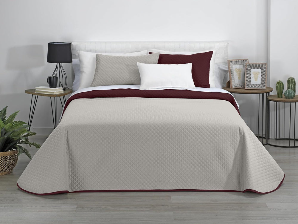 Estoralis | AVA | Vendbar Boutique Quilt | Til alle årstider | Farve - Rød/Beige | Til 120/135 cm seng. seng. (230 X 270 Cm. Ancho X Alto) | Quiltet quilt Quilts og quilts Naty Shop Standard titel