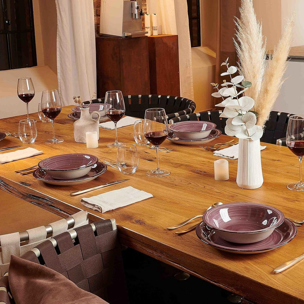 MÄSER 931950 Bel Tempo II serviciu de mic dejun pentru 6 persoane în aspect vintage, ceramică pictată manual Seturi vesela masa Naty Shop