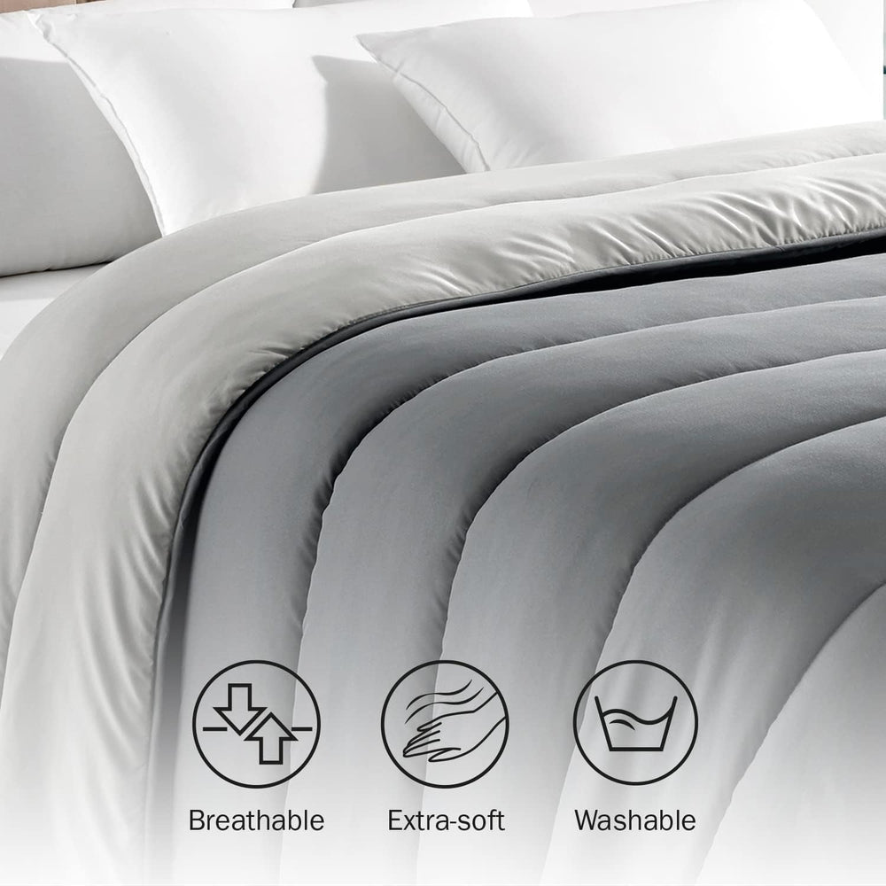 Pikolin Home - Vendbar quilt 300 G - Tofarvet nordisk fyld - Til seng 105 - behagelig, varm, åndbar, grøn, 180 X 260 cm Dyner og dyner Naty Shop