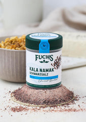 Fuchs Gewürze - Kala Namak - Schwarzsalz - Gewürzsalz für veganes Rührei - naturlige ingredienser - 100 g i wiederverwendbarer, genbrugsbarer Dosis