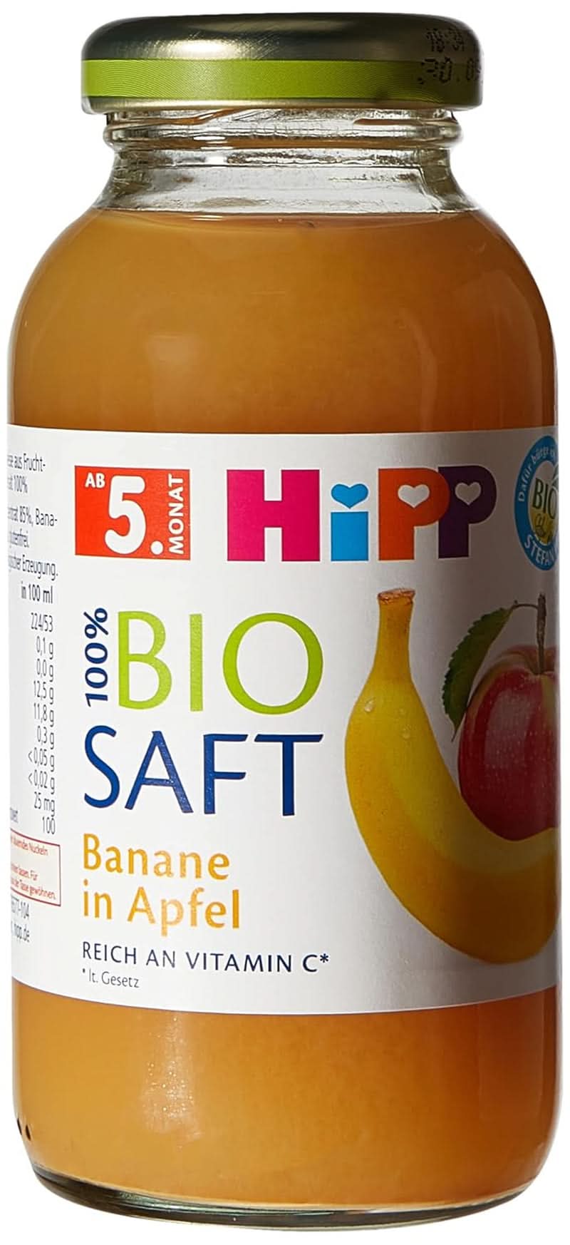Hipp Banan-æble Økologisk, pakke med 6 (6 x 200 ml) Mor og barn Naty Shop 6 x 200 ml Banan og æble