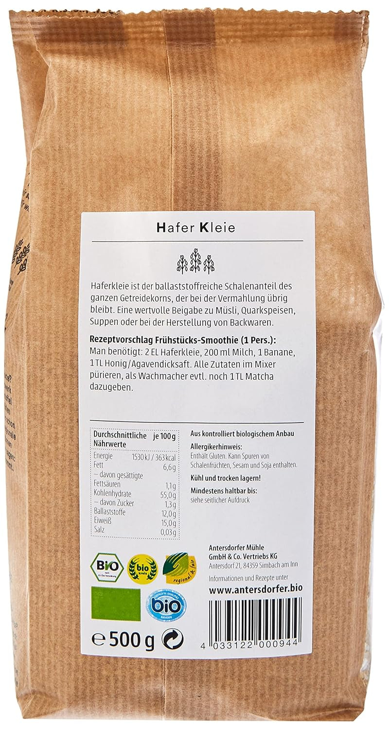 Otręby owsiane bio af kiełkami 500g