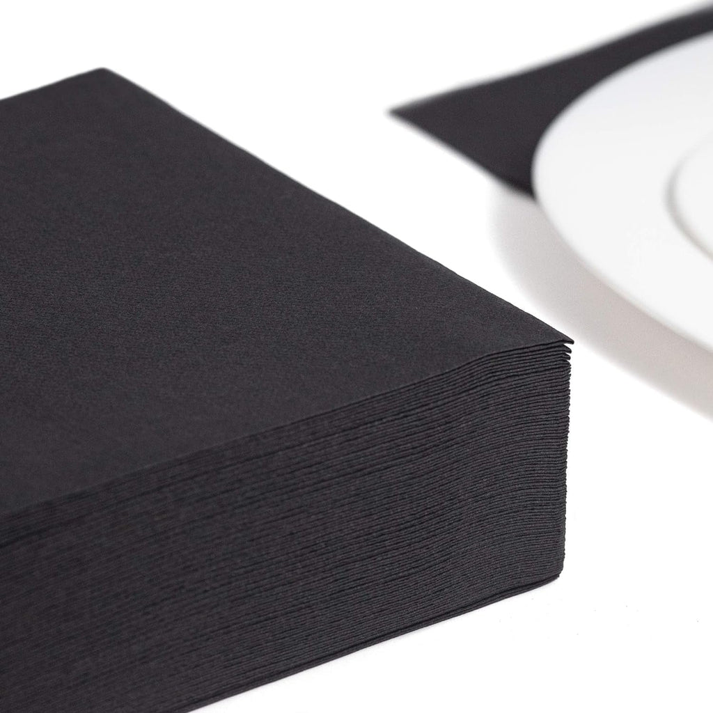 Șervețele Papstar / Șervețele Tissue Negre "Royal Collection" 40 X 40 Cm, 1/4-Fold, ideale pentru catering, gospodărie sau petreceri, #10452, 1 X 50Pack