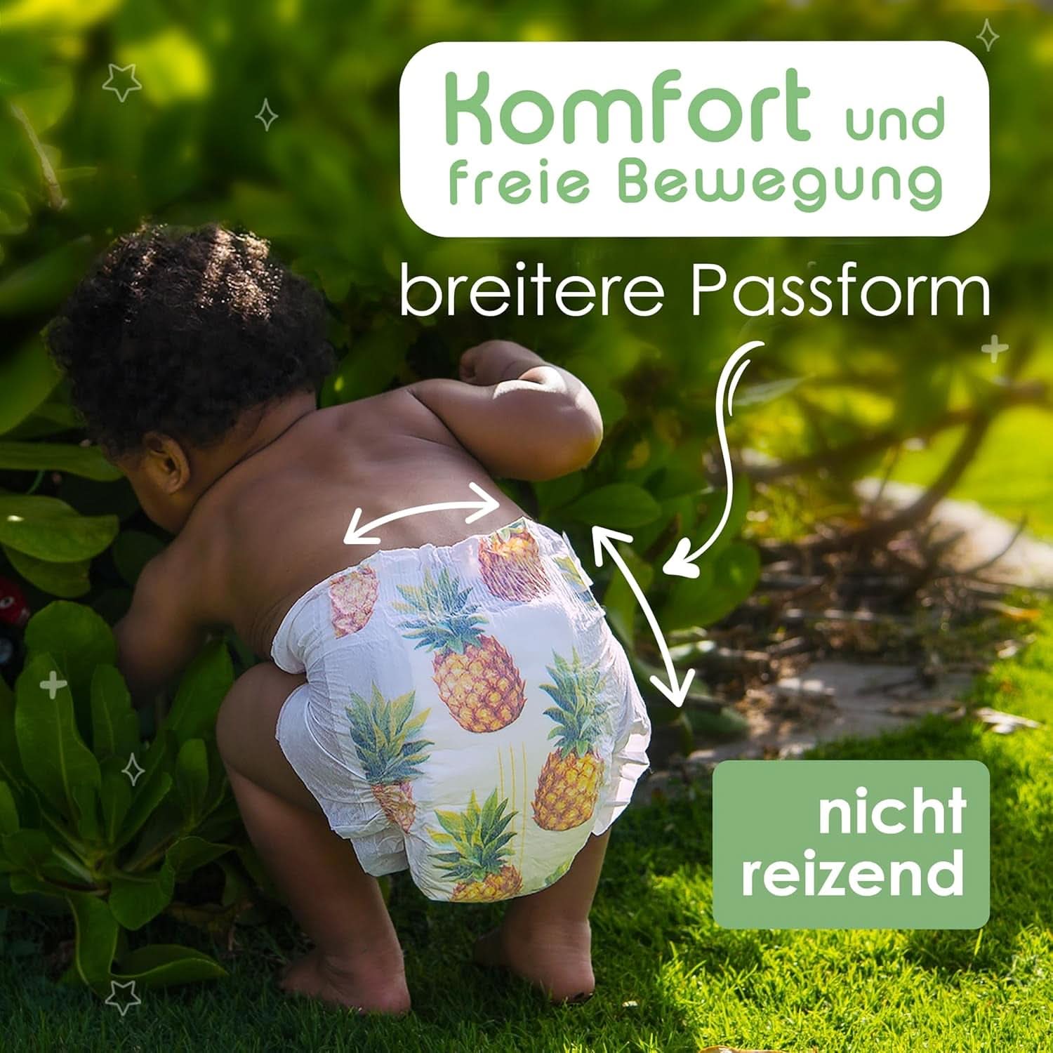 Pureborn Eco økologiske bambusbleer, nyfødtstørrelse (op til 5 kg), miljøvenlige, allergivenlige, ultrabløde, med fugtindikator, forskellige prints Mother and Baby Naty Shop