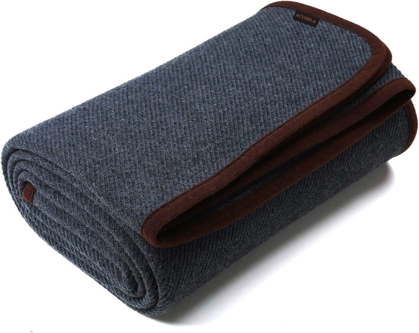 ACUSHLA 200,7X160 Cm, 1,7 kg, tæppe, uldtæppe, varmt rejsetæppe, striktæppe, dekorativt, tæpper til sofa, stol, sofa, seng, stue, camping, egnet til alle årstider WW203 Senge og betræk Beuche den ACUSHLA-Store Grå 2000 Cm