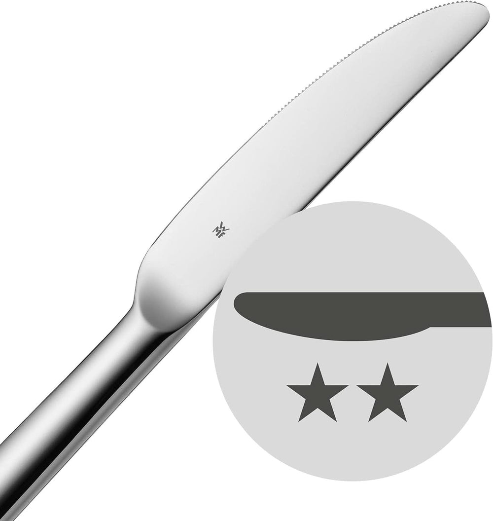 WMF Philadelphia bestiksæt til 12 personer, 60 stykker, monoblokknive, rustfrit stål Cromargan Kitchen Naty Shop