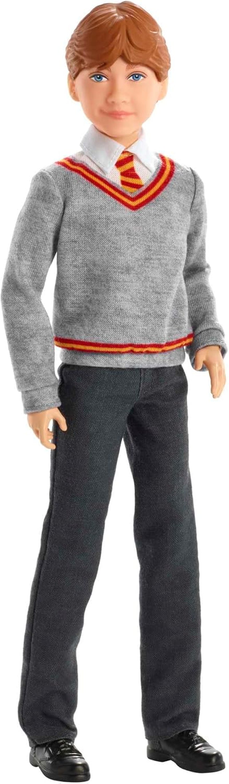 Mattel Harry Potter - Păpușă de colecție Ron Weasley (aprox. 26 cm) cu uniformă Hogwarts, halat Gryffindor și baghetă, jucărie de la 6 ani FYM52 Action figures Naty Shop