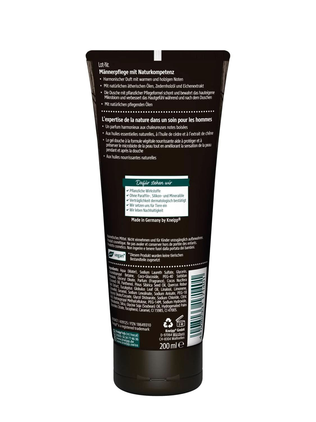 Kneipp MEN 2 în 1 Shower Powerful, Gel de duș și șampon, 200 ml Duș și baie Naty Shop