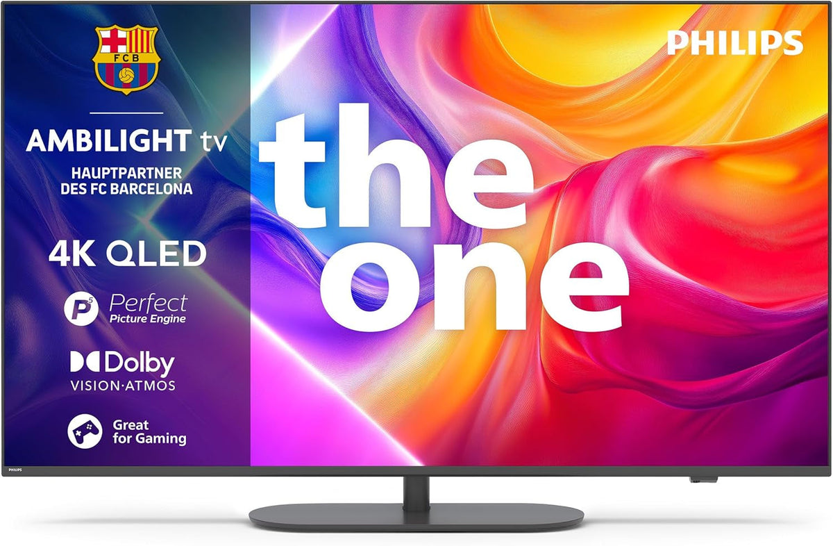 Televizor inteligent Philips Ambilight „The One” 50PUS9000 4K QLED - ecran de 50 de inci cu P5 Perfect Picture Engine Ultra HD, sistem de operare Titan, Dolby Vision și sunet Dolby Atmos