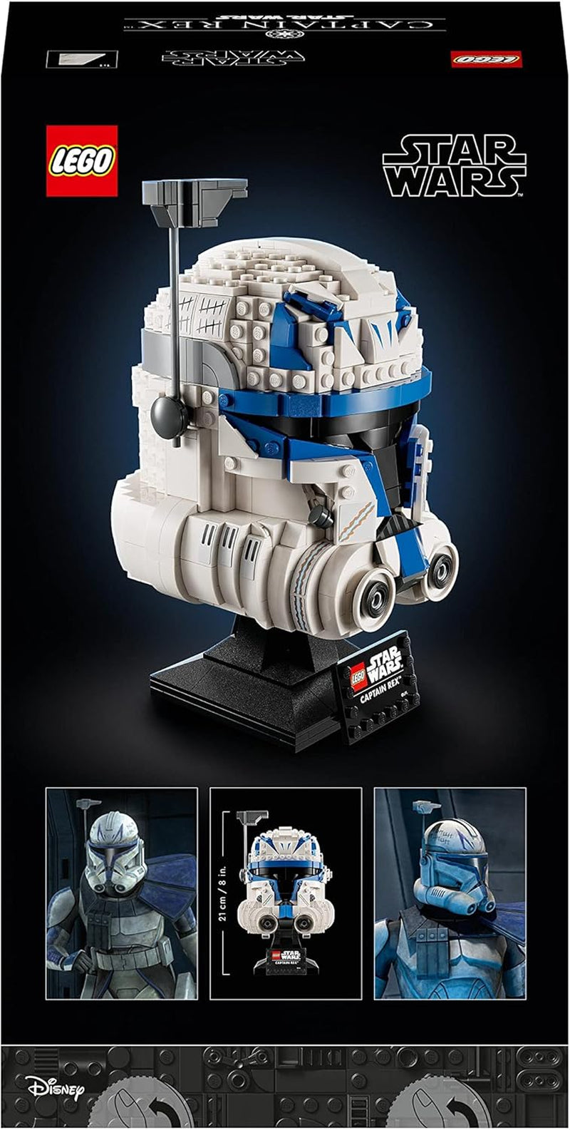 LEGO 75349 Star Wars Captain Rex hjelmsæt Clone Wars Samlerobjekt Model 2023-serien Souvenirstykke og gaveidé byggesæt Besuche den LEGO-Store
