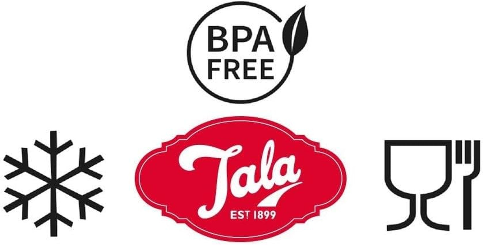 Set de 6 forme rotunde reversibile Tala pentru biscuiți, forme pentru biscuiți cu margini netede și striate, plastic fără BPA, pentru aluat, fondant și marțipan, 48 până la 98 mm