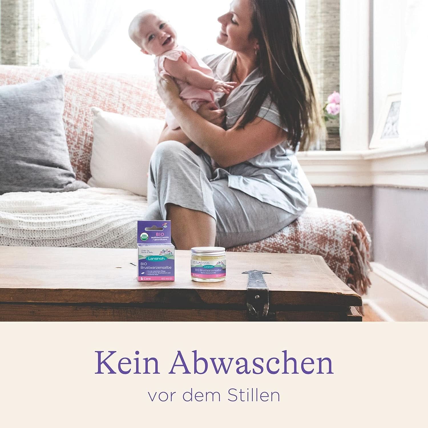 Lansinoh BIO Brustwarzensalbe, 60 Ml - Natürliche Pflege Empfindlicher Brustwarzen Und Trockener Haut - Klimaneutralt tilbehør Mad og amning Baby Naty Shop