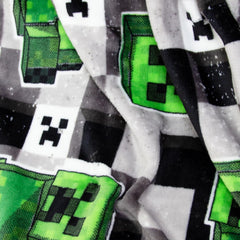 Character World Minecraft Official Fleece Tæppe | Scribble Design Vendbar 2 sider, Super blødt, varmt tæppe senge og tæpper Besuche den Character World-Store