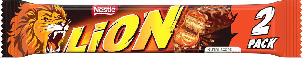 Nestlé LION chokoladebar med karamel, sprød snack, sprød chokolade og sprøde chips, karamelfyld, en speciel spiseoplevelse, multipakke, 28-pak (2 x 30 g hver)