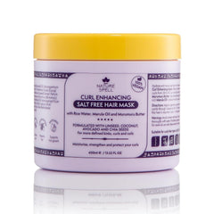 Mască de păr pentru păr creț de Nature Spell 400 ml - îmbogățită cu apă de orez și semințe de in, pentru toate tipurile de bucle, fără sulfați Masca de par Naty Shop Titlu implicit