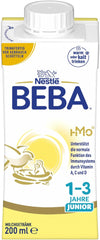 BEBA Junior drikkeklar mælkedrik 1-3 år, med HMO, aldersegnet proteinindhold, palmeoliefri, fiskeoliefri, småbørnsmad, pakke med 6 (6 x 200 ml)