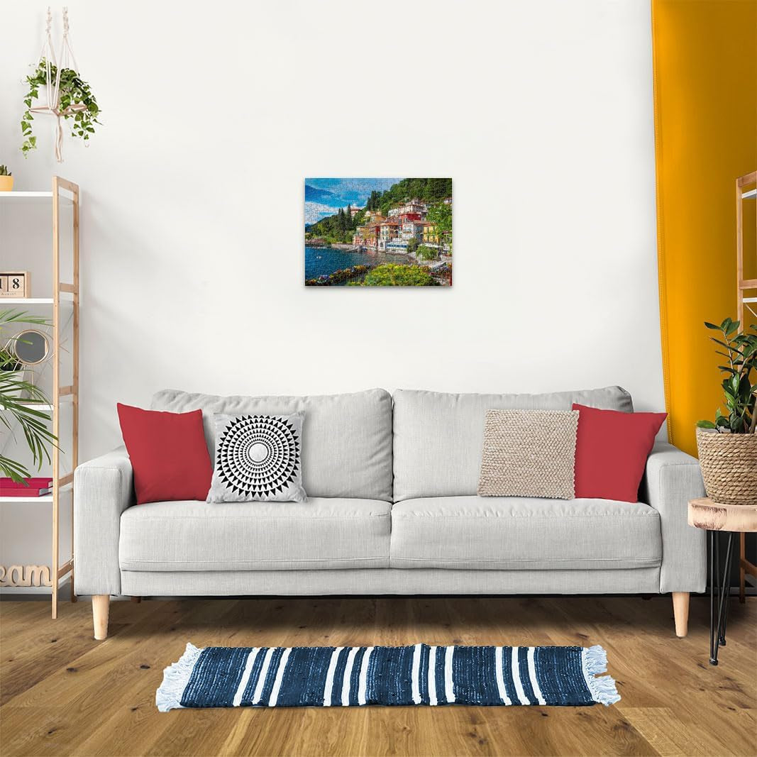 Ravensburger Puzzle 12000201 - Lacul Como, Italia - puzzle jigsaw de 500 de piese pentru adulți și copii de peste 10 ani, puzzle peisaj cu motive italiene Puzzle Naty Shop