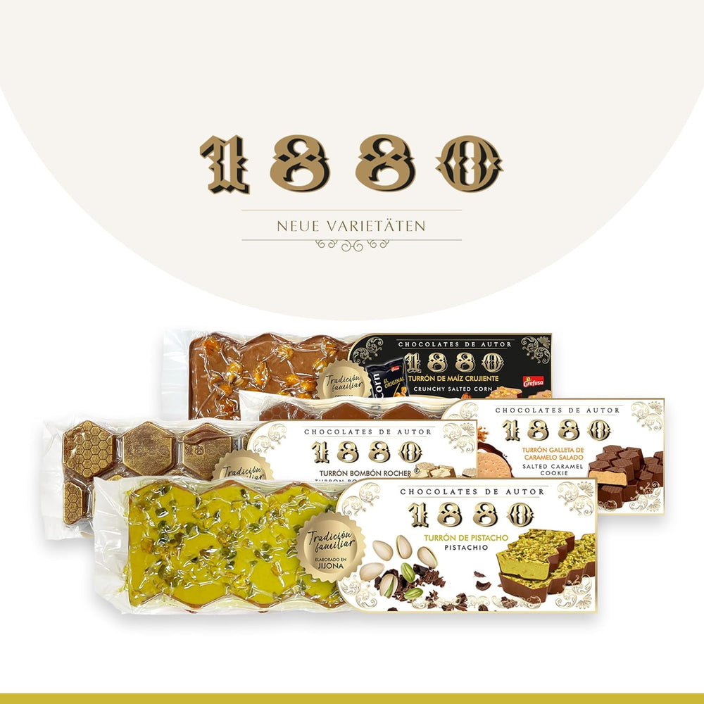 Håndværksmæssig chokolade pistacie turrón, 200g, cremet tekstur, overlegen kvalitet, fine ingredienser, autentisk smag, den dyreste turrón i verden