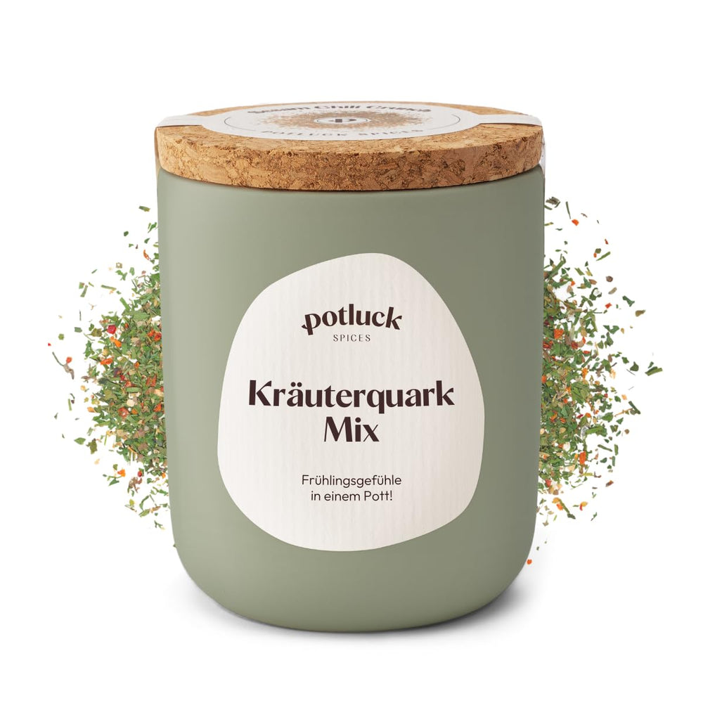 Potluck | Pasta og Pizza Kräuter | Gewürzzubereitung im Keramiktopf | 40 g | Vegansk, glutenfri og med naturlige ingredienser