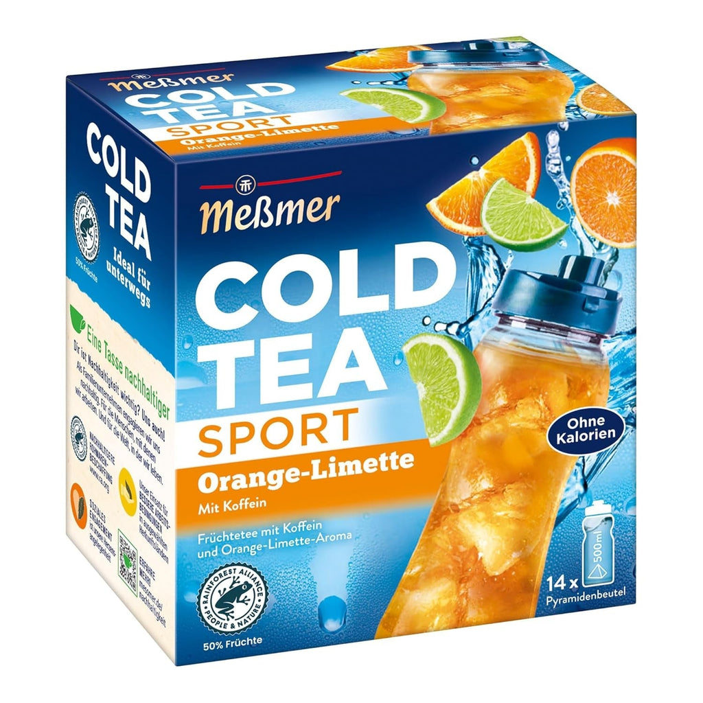 Meßmer Cold Tea Sommer-Beere | 14 pliculețe piramidale | Fără gluten | Fără lactoză | Vegan