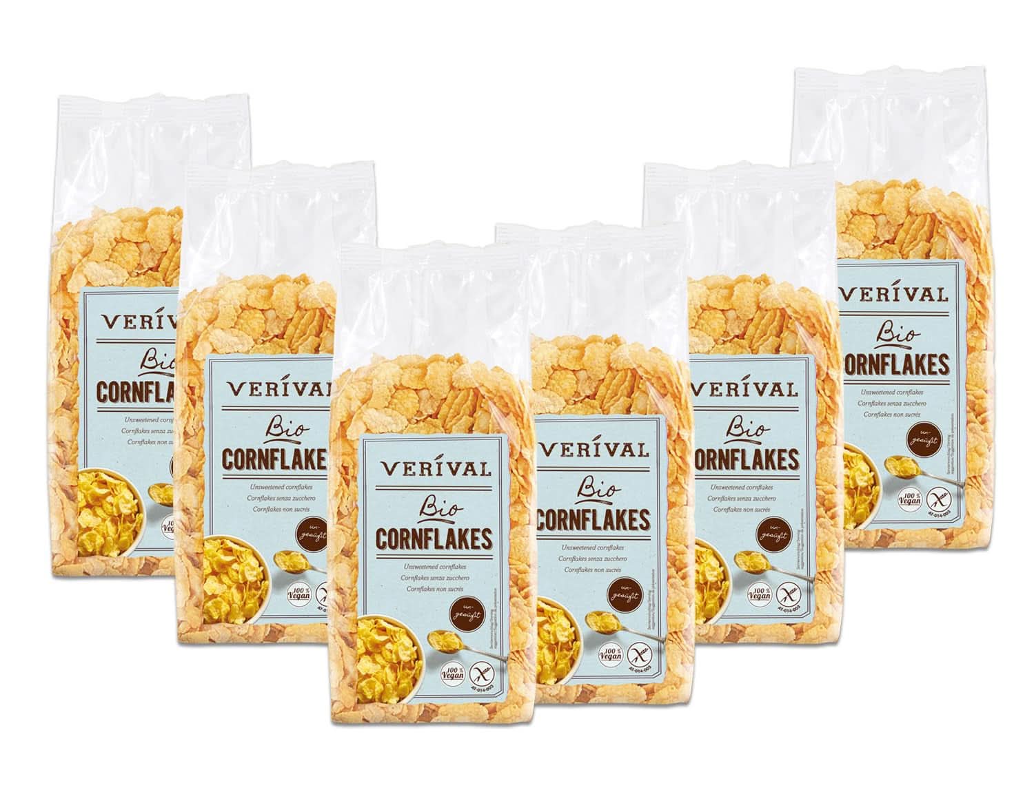 Verival Cornflakes usødet, pakke 6 x 250 gram Cereale Naty Shop