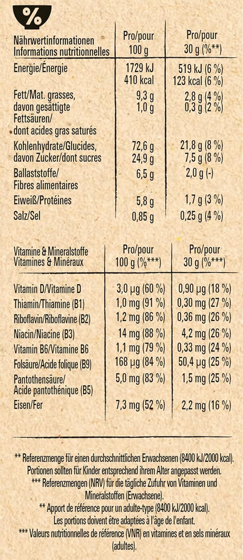 Nestlé CINI MINIS, müsli med kanel, 37 % vitale fuldkorn, med vitaminer, calcium og jern, sprøde flager, pakke med 7 (7x375 g)