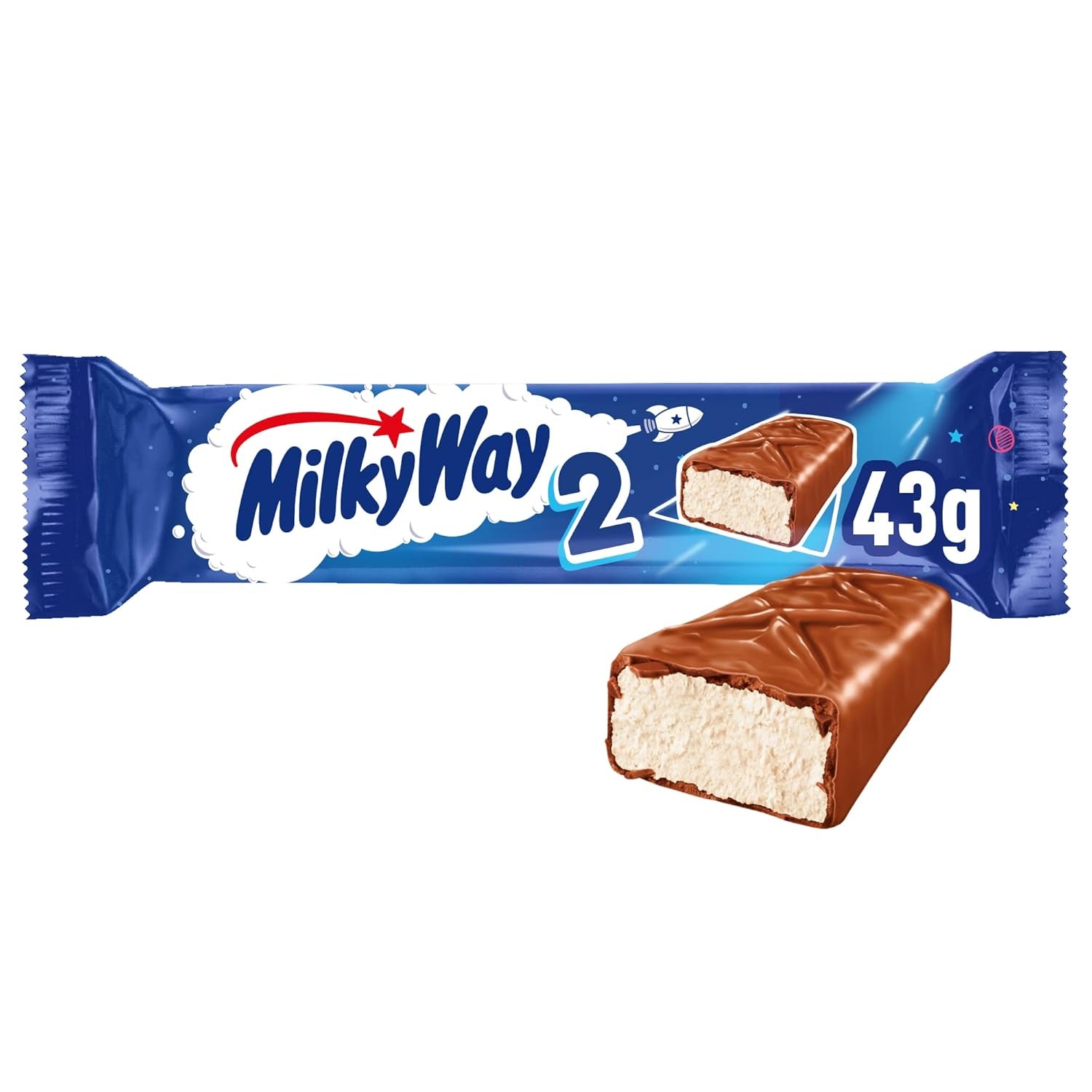 Chokoladebarer | Mælkefløde | 28 dobbeltstænger i en æske (28 x 43g)