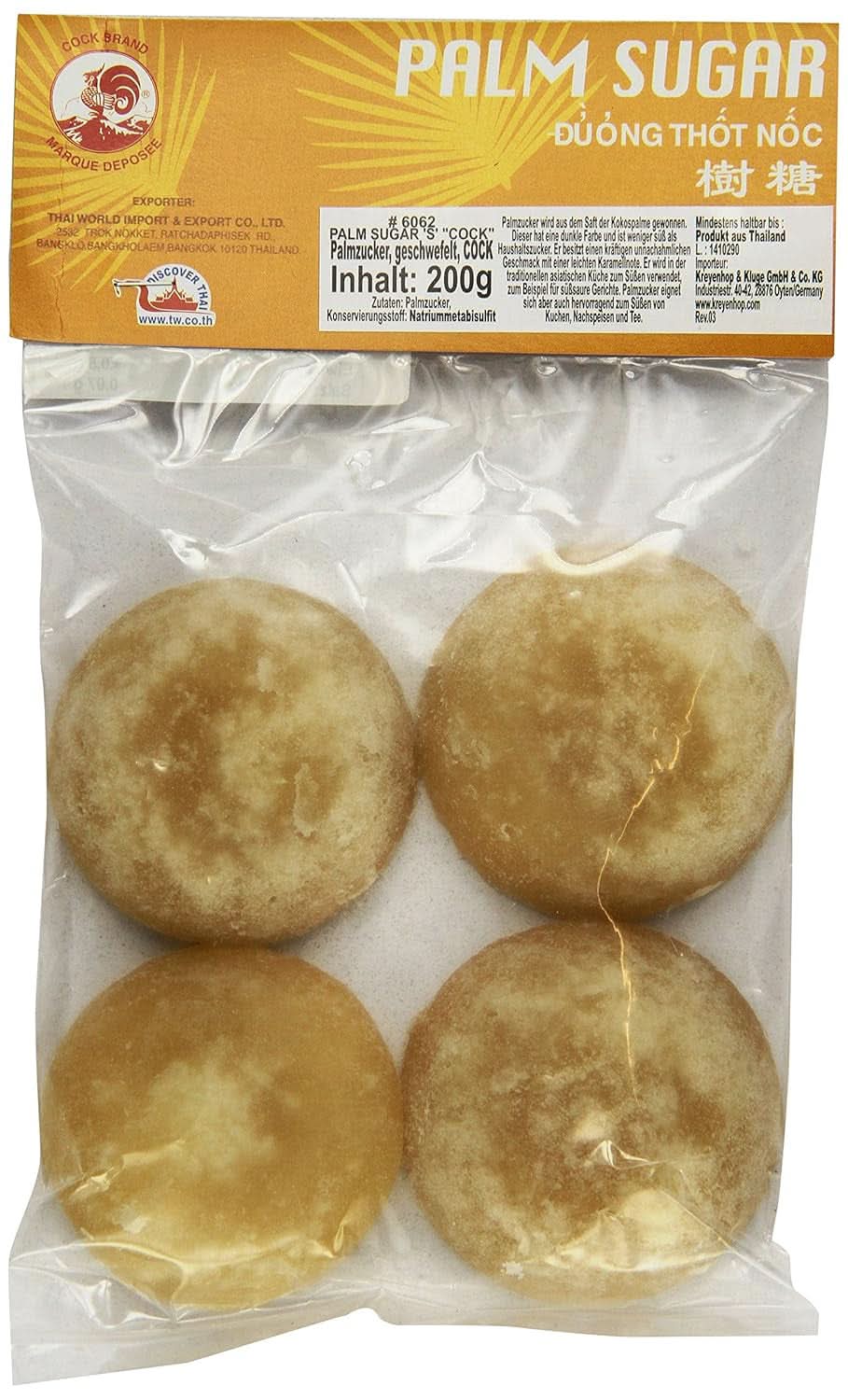 Palmzucker, Scheiben (1 X 200 G) Sødemidler Naty Shop