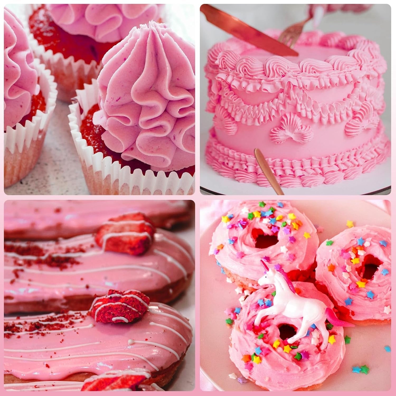 Amestec de uleiuri, colorant alimentar roz pe bază de ulei, foarte concentrat, pentru ciocolată, fondant, fursecuri, copt tort, macaroane, decorare tort DIY, toppinguri pentru aluat - 20ml