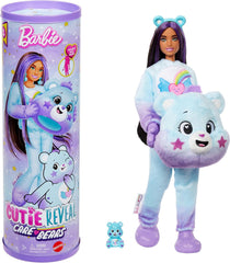 Păpușa Barbie Cutie Reveal cu accesorii, Seria 2 a Ursuleților Care Bears, Ursuleț Dream Bright cu 10 surprize, inclusiv schimbător de culoare și ursuleț mini, JFV61