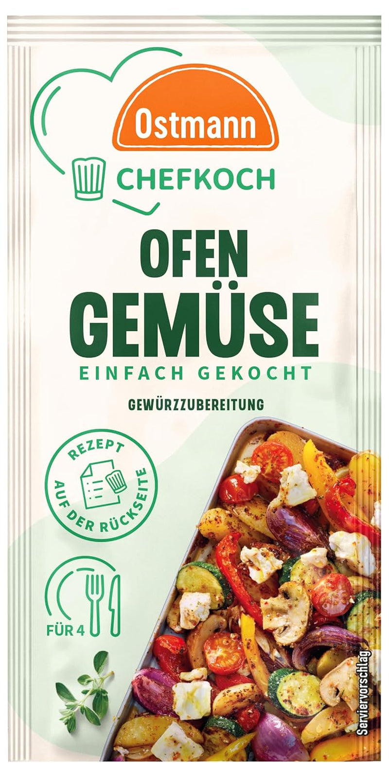 Ostmann Gewürze x Chefkoch - Ofengemüse Gewürzzubereitung | Abgestimmt auf 4 Portionen | Herunder Schritt-für-Schritt-Rezept und Mengenangaben | 14 g i pose