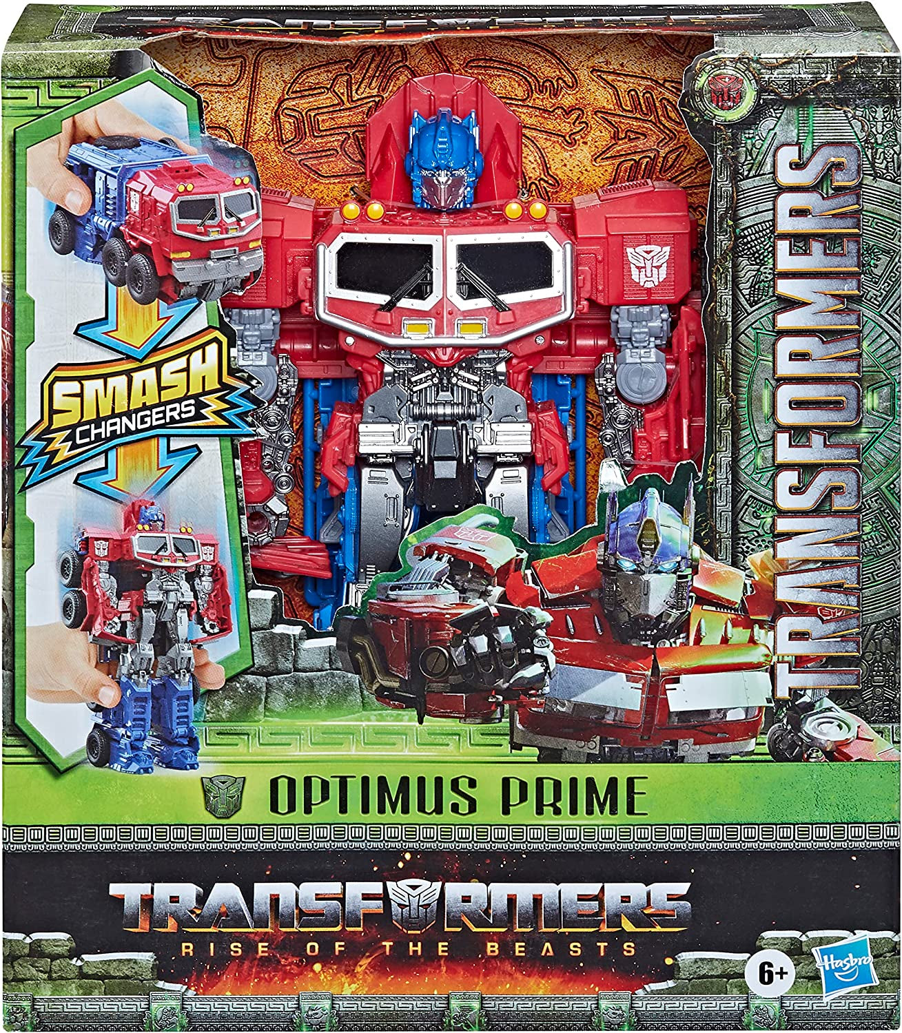Transformers legetøj til filmen Rise of the Beasts, Smash Changer Optimus Prime figur på 6, 22,5 cm Actionfigurer Naty Shop