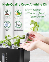 Hydroponisk kapselsæt med 166 dele: Grow Anything Plant Kits - Inklusiv Grow Svampe, Grow Domes, A&B plantefødemærker - Hydroponic tilbehør til de fleste