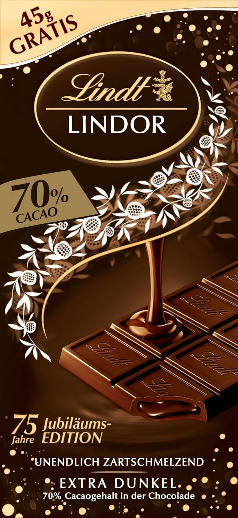 Lindt Chokolade | LINDOR poser til cheesecake | 137g | 10 mælkechokoladekugler med ostekagefyld, der smelter i munden | Chokolade gave